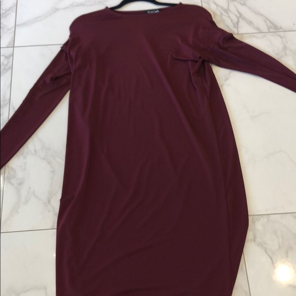 Wuko gals Maroon midi dress - Picture 4 of 6